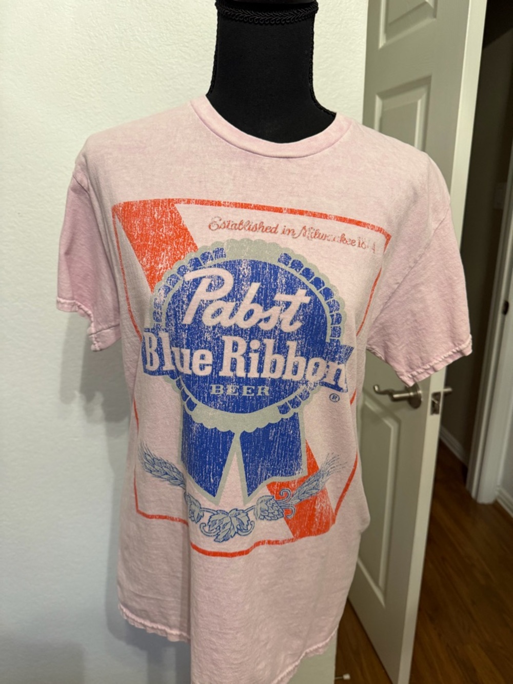 Pabst Blue Ribbon Pink Graphic Tee - Men's Short Sleeve
